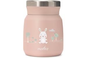 Nuvita 4471 | Thermos Alimenti Caldi e Freddi | Contenitore Termico per Alimenti Caldi | Contenitore Pappa Neonati | Termos Cibo | Termos Cibi | Bambini | English Rose