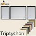 Produktbild Triptychon Bilderrahmen Set 3teilig, Größe 98 x 38 cm, Farbe Schwarz, ideal für Triptychon Puzzle z.B. von Ravensburger