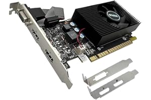 QTHREE GT 730 - Tarjeta gráfica DDR3 de 4 GB (128 bits, Dual HDMI, VGA, perfil bajo, GPU para ordenador, tarjeta gráfica de escritorio para PC, DirectX 11)