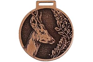GTK - GEWEIHE & TROPHÄEN KRUMHOLZ GTK Cornamenta & trofeos Madera de Cordero RH Cervatillo decoración Medalla de Color Bronce Premio