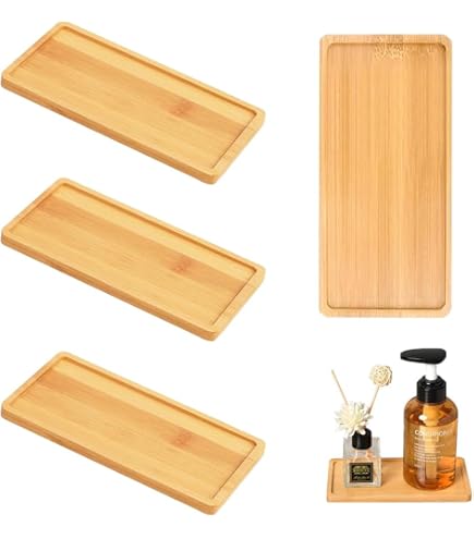 Bambus-Serviertablett Set Im Japanischen Stil – 19,2x10,2 Cm, Ideal Für Tee, Frühstück & Deko