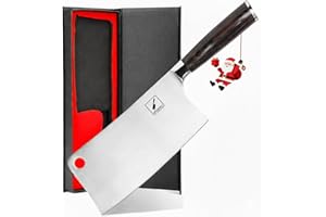 imarku mannaia, lunghezza lama 18 cm Coltello Nakiri affilato coltello da chef cinese mannaia in acciaio inossidabile di alta qualità coltello mannaia professionale con mano ergonomica in legno pakka