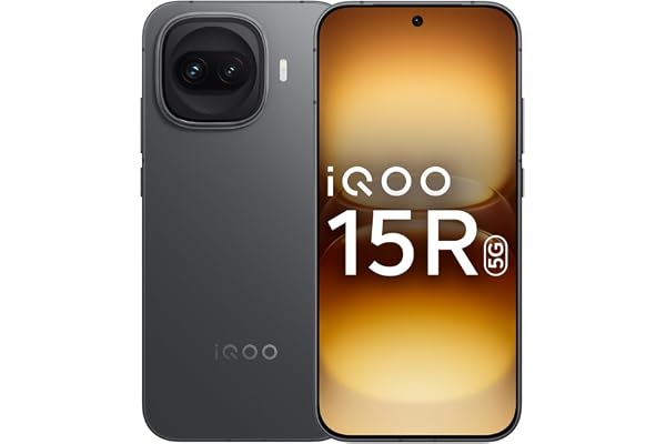 iQOO 15R (Dark Knight 2026, 8GB RAM, 256GB Storage) | Snapdragon® 8 Gen 5 Processor | India’s Slimmest Smartphone in 7600mAh
