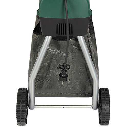 Elektrischer Gartenhäcksler 2800W max. 44mm Aststärke mit Auffangbeutel 60L Schredder Leisehäcksler Häcksler Holzhäcksler - 4