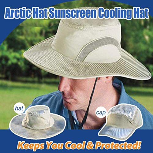Preisvergleich Produktbild Beauty GO Arctic Hat Sonnenschutzkühlmütze Hitzeschutzkühlkappe Breitkrempige Mütze mit UV-Schutz für Männer und Frauen