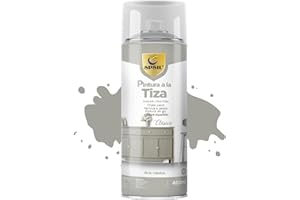 SPSIL Chalk Paint Spray 400ml, Pintura Spray a la Tiza Color Pastel Acabado Ultra Mate para Metal/Madera/Cerámica, etc (Gris Clásico Mate, Paquete de 1), Envío desde España