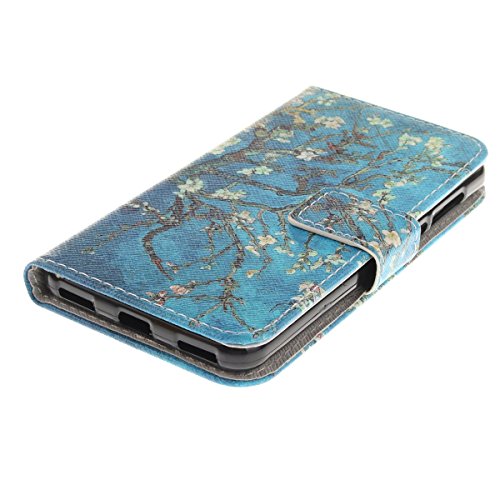 LUSHENG Cover per Huawei Nova Young,Premium PU Leather Flip Cover Fondina Cover a Libro Shell Custodia in Pelle con Slot per Schede e Funzione di Supporto - Albero di Albicocca