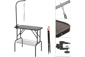 BELTOM® Table de toilettage pour Chien Chat Animaux Portable Pliante Acier Charge 100KG