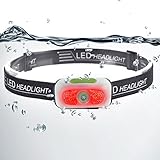 LED Stirnlampe Kopflampe USB Wiederaufladbare Wasserdicht...