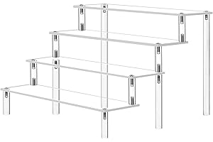 AZEAM Acryl Riser Display Regal Ständer für Amiibo Funko Pops Figuren, Tischplatte klar Acryl Organizer für Nagellack Gewürz Kosmetik Schmuckständer Cupcake Buffets Dessert Modell(1 Packung)