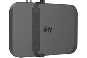 Staffa per il montaggio a parete di Sky Q con fissaggi - Cozycase Sky Q Box Supporto a clip dietro la TV per box TV da 1TB/2TB, risparmio di spazio e nessuna perdita di segnale, nero