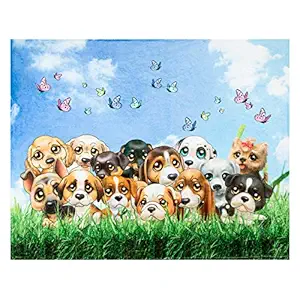 Dog Throw Blanket, Adorable Extra-Large Puppy Dog Blanket for Adults, Kids, Boys, Girls, and Dogs, Fleece Dog Blanket (50in x 60in) Warm, Cozy, and Plush Throw for Bed, Couch, and Sofa