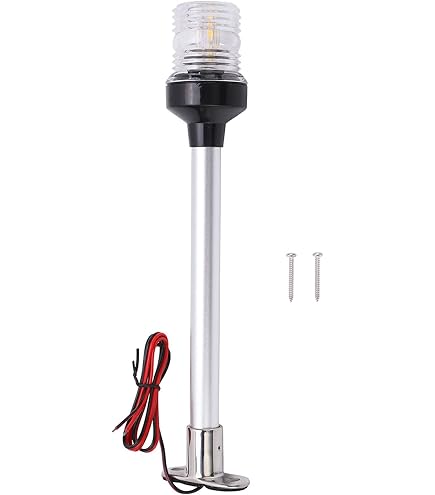 Fanale Di Fonda Bianco Per Imbarcazioni - Luce 360&deg;, Omologato R.I.Na, Per Barche Sotto 20m