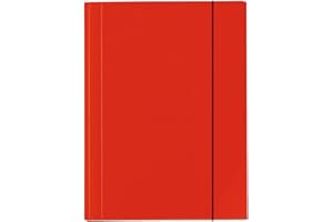 VELOFLEX 4442321 - Teczka welokolorowa, DIN A4, teczka narożna, organizer, teczka na rysunki, jasnoczerwona, 1 szt.