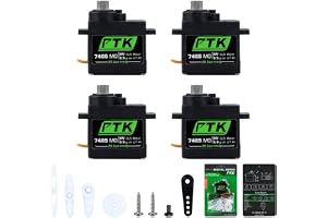 PTK 7465 MG 9g Miniature Digital Servo with 5kg Torque. For Robots. Fixed Wing. 180 Degree (4pcs)
