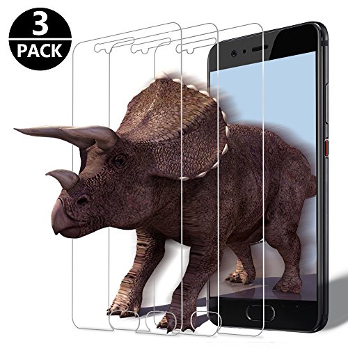 Preisvergleich Produktbild Huawei P10 Schutzfolie, [3 Stück] Quiety Gehärtetem Glas Displayschutzfolie Panzerglasfolie -Vollständige Abdeckung- Ultra Kristallklar 99% Transparenz-Schutz vor Kratzen, Öl, Bläschen, Staub und Fingerabdrücke,5.1inch