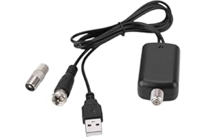 LAZMIN Antenne de télévision, amplificateur de Signal d'amplificateur d'antenne amplifié d'intérieur de Digital de 25db HDTV pour Les canaux locaux Libres 4K HD 1080P VHF UHF