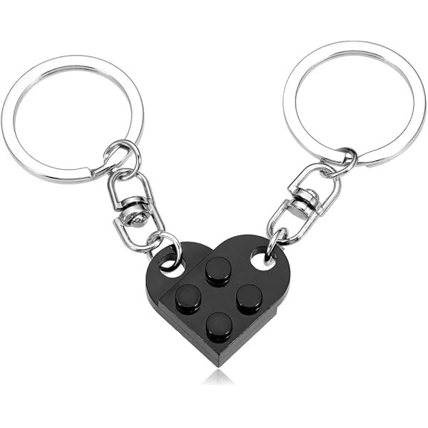 Portachiavi A Cuore Per Coppia In Acciaio Inox, Due Pezzi Che Si Uniscono A Formare Un Cuore, Regalo Per San Valentino, Anniversario O Casa Nuova