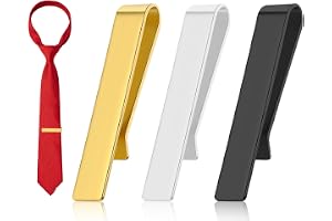 KAPSING 3-pack slipsklämmor för män, slipsklämma, rostfritt stål, business-slipsklämma, för bröllop, möte, affärer (guld/silv