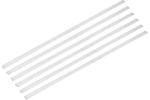 sourcing map 6 Pcs Square Aluminum Flat Bar, 5/64" (2mm) Thick x 15/32" (12mm) Width x 16" (406.4mm) Long 6061 Aluminum Flat Plate Solid New Mill Stock Silver for Industrial Building