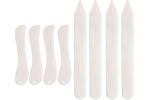 QZMA 8 PCS Bone Folder Tool, Paper Creaser Set Scoring Tool, Bone Folders for Paper Crafts, Book-Binding Card Making and Office Supplies for DIY Handmade Leather Burnishing Bookbinding and Paper Crafts