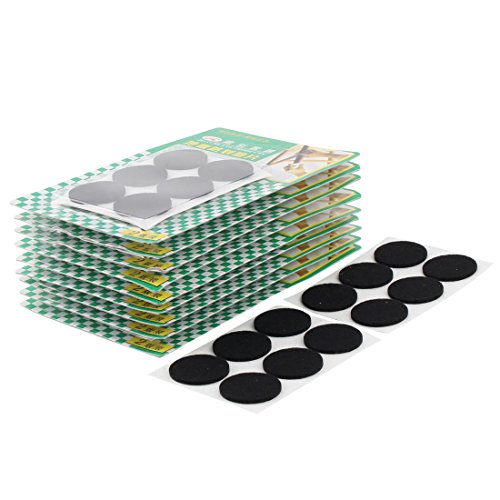 sourcingmap® Schrank Sessel Schreibtisch Beine Selbstklebend Oberfläche Schutz Möbel Filzgleiter Matten 30mm Durchmesser 120-teilig Schwarz