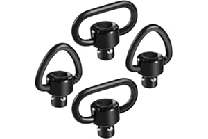 Eeneme 4 Pack QD Sling Swivels 1,25 "Schwerlast Schnellkupplung Trennen Truppe Taster Taste Sling Mount Adaptume herkömmliche Schlinge Swivel Mount Set Outdoor Klettergurt