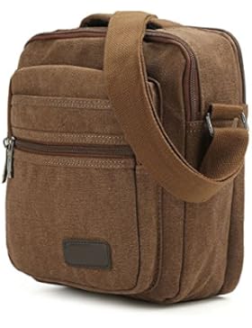 Männer Und Frauen Jahrgang Leinwand Schulter Ipad Messenger Tote Seite Sport Tasche,B-22cm*12cm*25cm