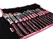 Bundle Monster 15pc Studio Pro Makeup Make Up Cosmetic Brush Set Kit w/ Pink Faux Crocodile Case - For Eye Shadow, Blush, Eyeliner, Etc.