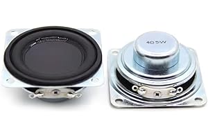 Yisawroy Lot de 2 mini haut-parleurs portables 4 Ohm 5 W 45 mm Gamme complète en néodyme ultra-mince pour home cinéma 45 mm