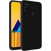 KZY İletişim Samsung M21 ile Uyumlu Kapak I&ccedil;i Kadife Soft Logosuz Lansman Silikon Kılıf - Siyah