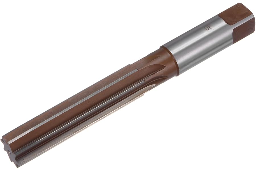 sourcing map Hand Reamer 30mm H7 Metric Reamer Drill Bit for Metal Wood Hole Reaming, Straight Flutes 9SiCr Alloy Steel Cutting Tool