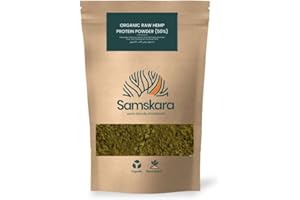 Samskara Proteína de Cañamo (50%) BIO, cultivo Ecológica origen UE, cruda - Proteina vegetal Alcalino, 1 kg