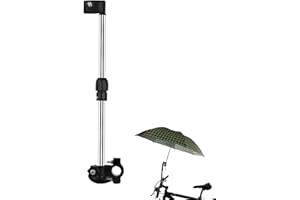 DragonX2 Portaombrelli Bicicletta Portaombrelli Universale Accessori Portaombrelli Passeggino Supporto Telescopico Regolabile per Ombrellone per Biciclette, Passeggini, Sedie A Rotelle, Motocicli