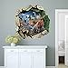 2015 Newly Arrival Hot Sale Dinosaurs Children's Room Waterproof Removable Wall Sticker Color Black