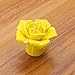 Produktbild Knöpfe Blume Rosa Keramik Vintage Schublade Schrank Tür Griff aus Porzellan, gelb, 41*34*41mm