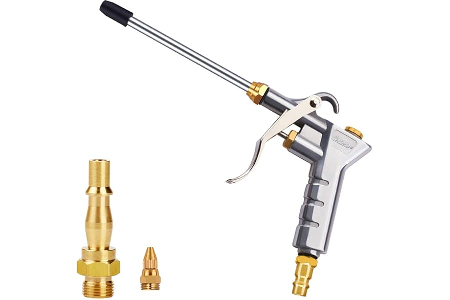 Air Blow Gun Nozzle Duster Blow Gun Cleaner, with 1 Air Flow Extension Nozzle,Air Pressure Pistol-Grip Connector Pneumatic, Air Compressor Quick Connects