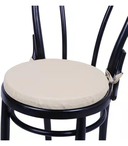 Set 4 Cuscini Rotondi Per Sedia - Diametro 40 Cm, Imbottiti In Cotone Perlato, Tessuto Poliestere, Lavabili, Per Interno Ed Esterno