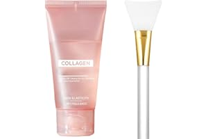 ANTIVP Collagen Night Wrapping Mask, Collagen Face Mask, Overnight Peel Off Facial Mask, Korean Skin Care, Boosts Elasticity & Hydration, Reduces Sagging & Dullness For Glowing Skin with Brush 75ml