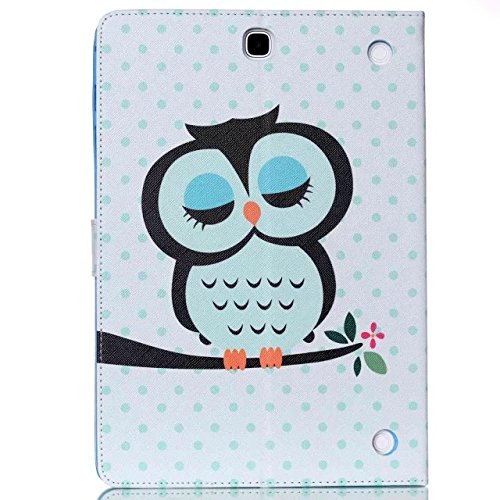 Samsung Galaxy Tab A 9.7 SM-T550 Hülle, DEENOR Bunt Malerei und Stilvoll Zeichnung Brieftasche Case Buch-Stil PU Leder Flip Protective Stand Tasche Schutzhülle Hülle für Samsung Galaxy Tab A 9.7 SM-T550. (Sleep Owl) - 3