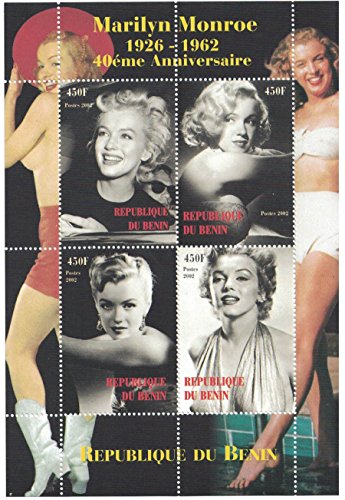 Stamps For Collectors Imperforfate Stamp Sheet Featuring Marilyn Monroe 40th Anniversary Of Her Death Black And White Images Of The Actress Benin Buy Online In Aruba At Aruba Desertcart Com Productid
