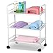 tinkertonk 3 Shelf Large Beauty Salon Trolley Cart Spa Storage Tray Therapy Dentist Hairdresser Treatments, White