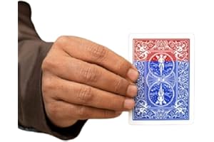 MilesMagic Magician's Color Changing Card Gimmick on Bicycle Rider Back Illusion Magic Trick (Only 1 Card), Blue to Red