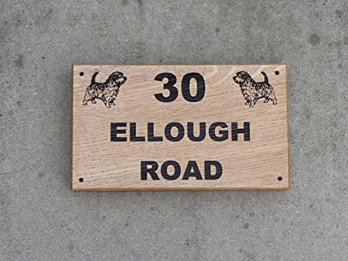 Wooden Rectangle Solid Oak Engraved Wood House Sign, 6 Sizes, Picture Available (10 x 6 x 1)