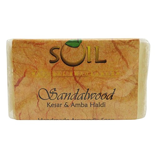 Sandalwood Natural Fragrance Kesar & Amba Haldi Handmade Ayurvedic Soap 100 gm