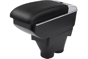 YJYWZH Auto Braccioli per Peugeot 208 2013-2018 Bracciolo Doppio Strato Scatola Portaoggetti Console Centrale Interna Cuciture nere