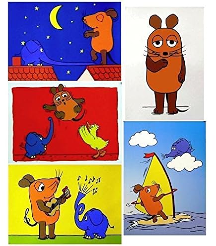 Poster 'Die Sendung Mit Der Maus – Die Maus Und Der Elefant Musizieren' – 30 X 40 Cm, Ideal Für Günstige Fertigrahmen