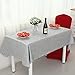 Produktbild Tablecloth Clothes UK- Tischdecke Mode Restaurant Hotel Fiber Tischdecke Dicke Rechteck Wohnzimmer Tischdecke Tischkleid, Grau Weiß + rot Tischdecke (Farbe : Grau, größe : 140x180cm)