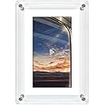 GHYJPAJK 5 Inch Digital Picture Frame, Acrylic Video Frame,Acrylic Digital Photo Frame,4GB Memory, 1200mAh Built-in Battery,Perfect for Home Decor and Heartfelt Gifts