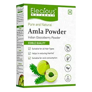 Elecious Amla Indian Gooseberry Powder for Hair Growth (250 Grams), Black Colour, Drinking and Eating